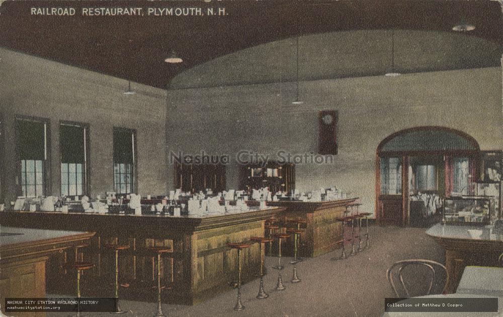 Postcard: Railroad Restaurant, Plymouth, New Hampshire